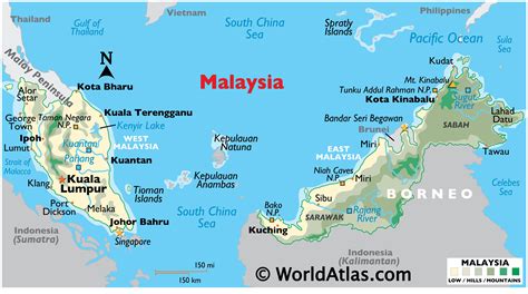 malaysia country map.